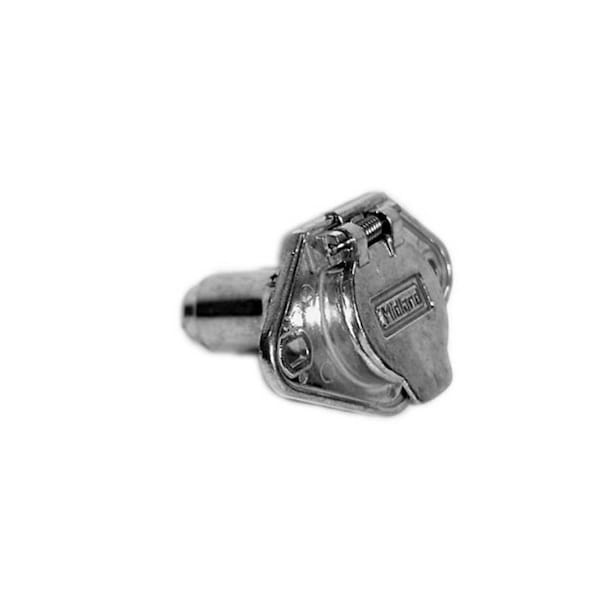 Haldex Receptacle, 6-Way, Trailer, Midland Female, No Circuit Breaker Split Pin, Metal Housing BE23602 - main